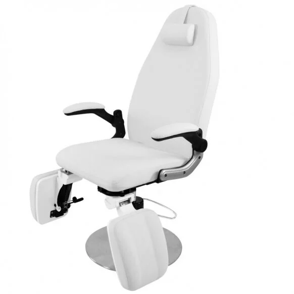 Sillón de cosmetología hidráulico profesional para procedimientos de pedicura AZZURRO 713A, color blanco (4)