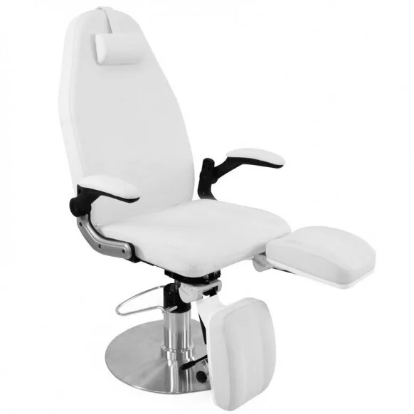 Sillón de cosmetología hidráulico profesional para procedimientos de pedicura AZZURRO 713A, color blanco (5)