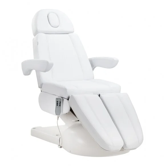 Sillón eléctrico profesional de cosmetología camilla para pedicura AZZURRO (3 motores), color blanco (14)