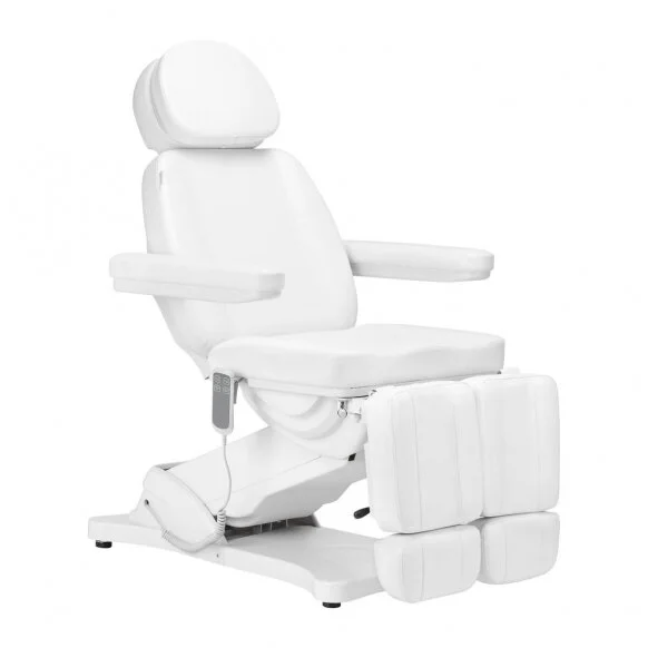 Sillón eléctrico profesional de cosmetología camilla para pedicura SILLON CLASSIC, 2 motores, color blanco (9)