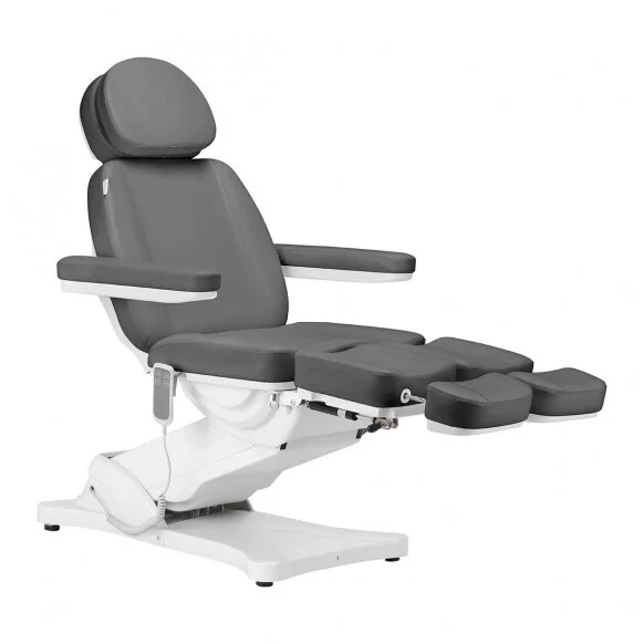 Sillón eléctrico profesional de cosmetología camilla para pedicura SILLON CLASSIC, 2 motores, color gris (13)