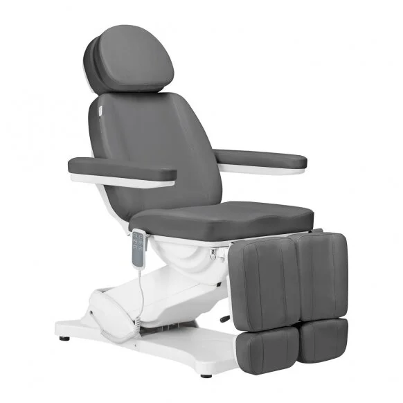 Sillón eléctrico profesional de cosmetología camilla para pedicura SILLON CLASSIC, 3 motores, color gris (18)